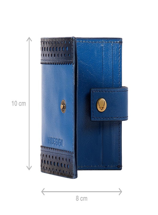 Hidesign CHURRO W1 Genuine Leather Womens Card Holder - Blue - Image 2